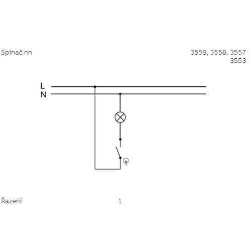 ABB Classic vypínač č.1 béžová 3553-01289 D2