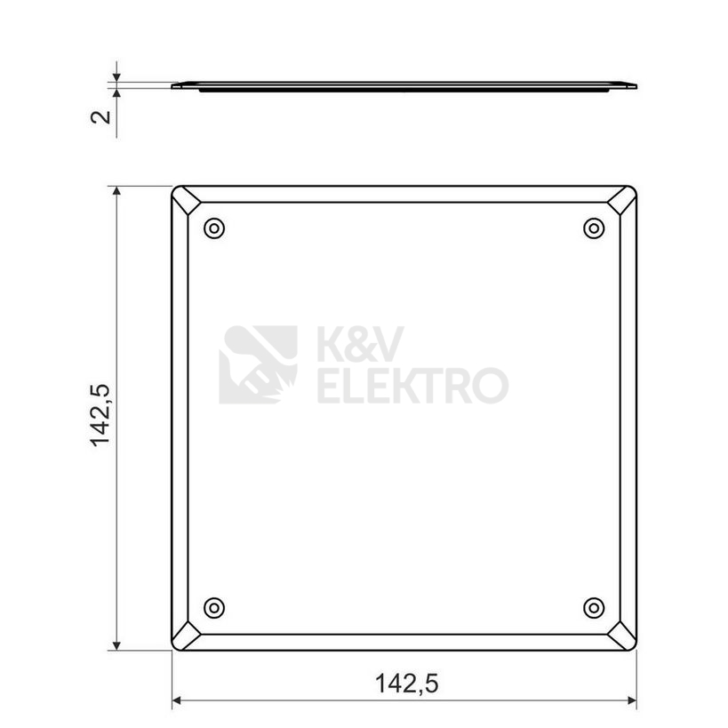 Obrázek produktu Víčko KOPOS KO 125 V HB bílá 1