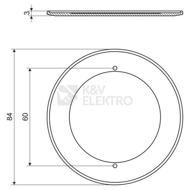 Obrázek produktu  Víčko KOPOS V 68 HA bílá průměr 83mm 1