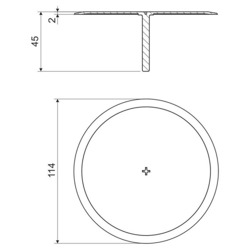 Víčko KOPOS KO 97 V HB bílá s trnem