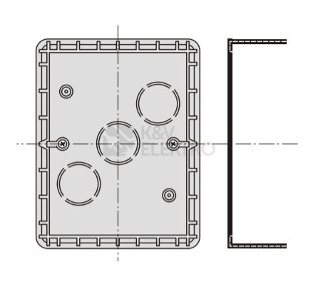 Obrázek produktu  Krabice lištová 6485-10 pod dvojzásuvku 80x105x26mm 1