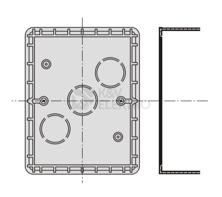 Obrázek produktu Krabice lištová 6485-10 pod dvojzásuvku 80x105x26mm 1