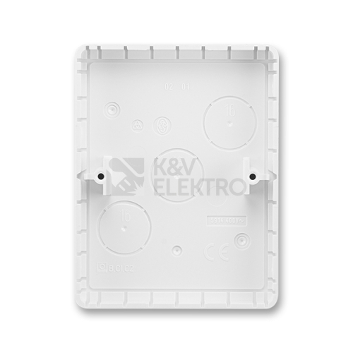 Krabice lištová ABB 5914-0029 B1 80x105 bílá pro dvojzásuvky Classic, Swing