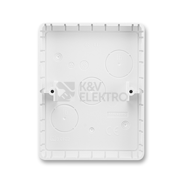 Obrázek produktu Krabice lištová ABB 5914-0029 B1 80x105 bílá pro dvojzásuvky Classic, Swing 0