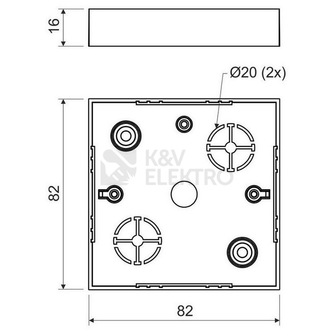 Obrázek produktu Krabice lištová KOPOS LK 80/1 HB 1