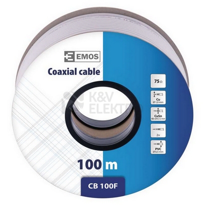 Obrázek produktu Koaxiální kabel CB100F EMOS S5141 bílý 5