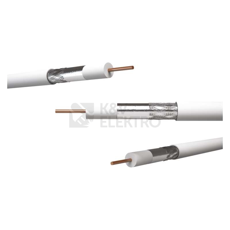 Obrázek produktu Koaxiální kabel CB100F EMOS S5141 bílý 7