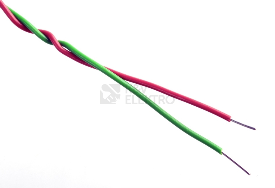 Obrázek produktu Kabel U 2X0,5 (zvonkový drát) rudá, zelená (300m) 0