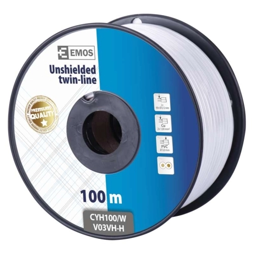 Kabel V03VH-H 2x1,0 dvojlinka bílá (CYH) metráž (obrázek 4)
