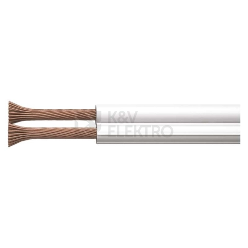 Kabel V03VH-H 2x0,75 dvojlinka bílá (CYH) metráž