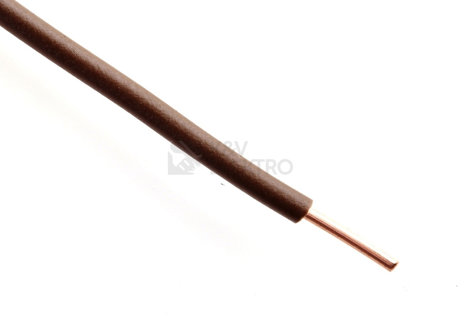 Obrázek produktu Vodič H05V-U 1 hnědá (CY 1) metráž 0