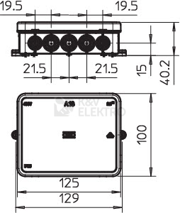 Obrázek produktu Krabice OBO A18 IP55 125x100x40 2000410 1