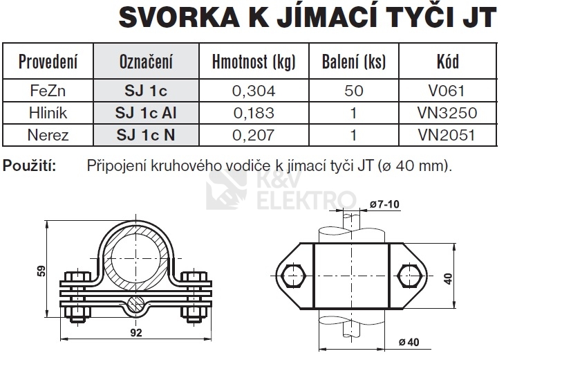 Obrázek produktu SVORKA SJ 1C 1