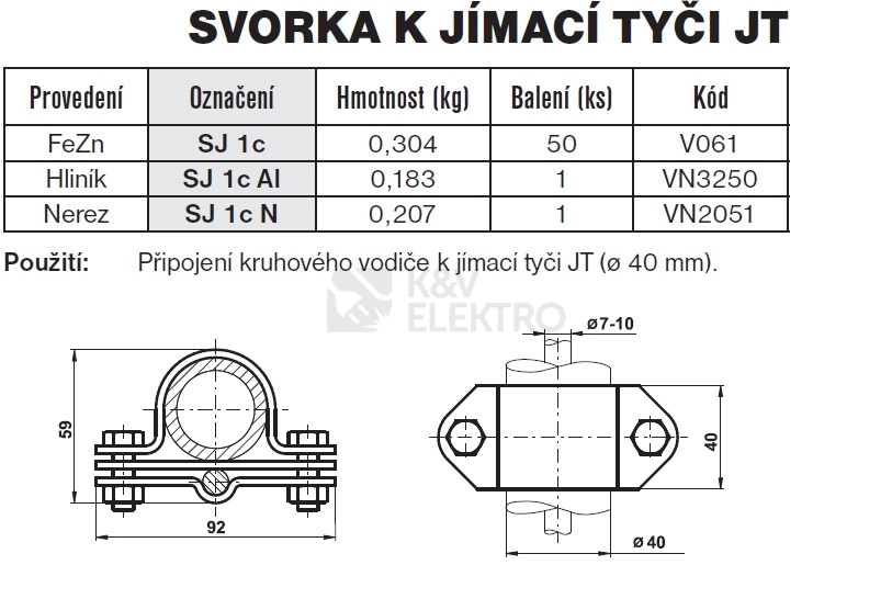 Obrázek produktu SVORKA SJ 1C 1