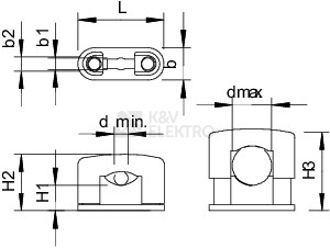 Obrázek produktu Příchytka OBO SOM 3080 LGR d=6-17mm 2124173 2