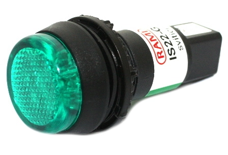 Kontrolka zelená RAMI IS22-G-230V-AC