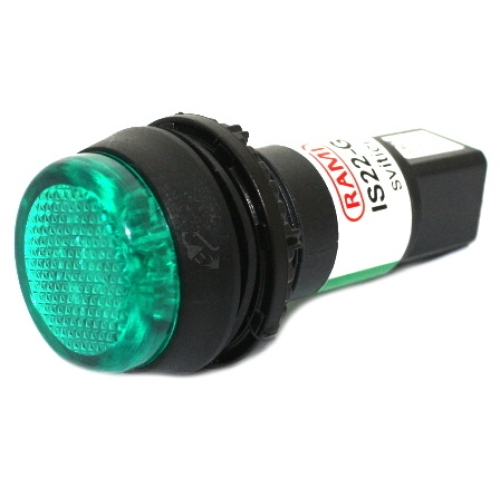 Kontrolka zelená RAMI IS22-G-230V-AC