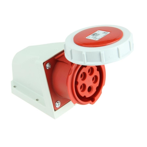 Zásuvka nástěnná 5P 32A/400V IP67 bez průchodky