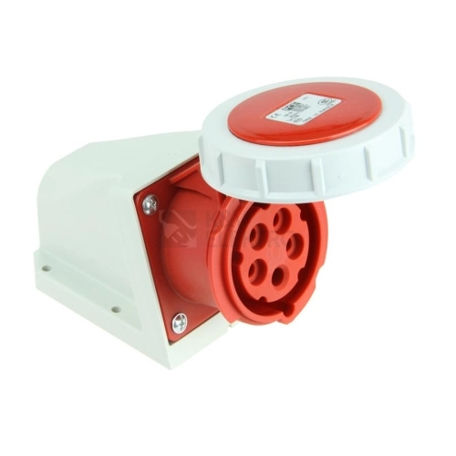 Zásuvka nástěnná 5P 32A/400V IP67 bez průchodky