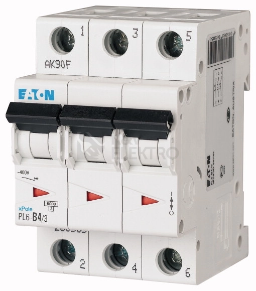 Obrázek produktu Jistič EATON PL6-B4/3 4A 286585 0