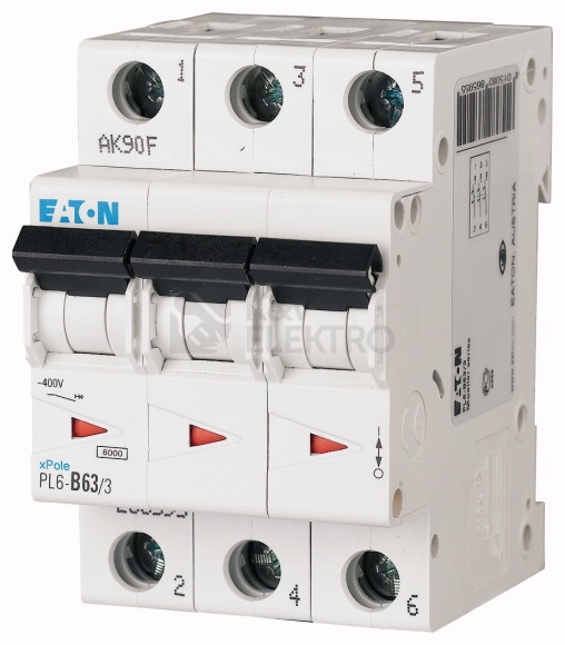 Obrázek produktu Jistič EATON PL6-C63/3 63A 286607 0