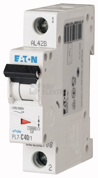 Obrázek produktu Jistič EATON PL7-D40/1 40A 262720 0