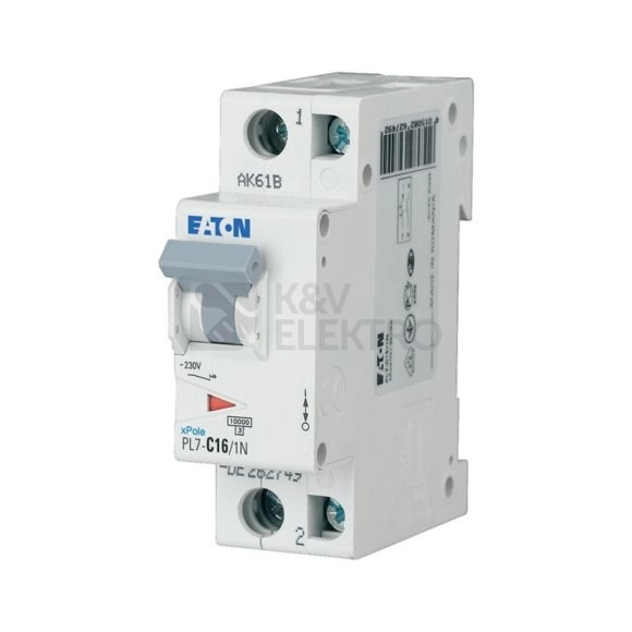 Obrázek produktu Jistič EATON PL7-16/1N/C 16A PL7-C16/1N 262749 0