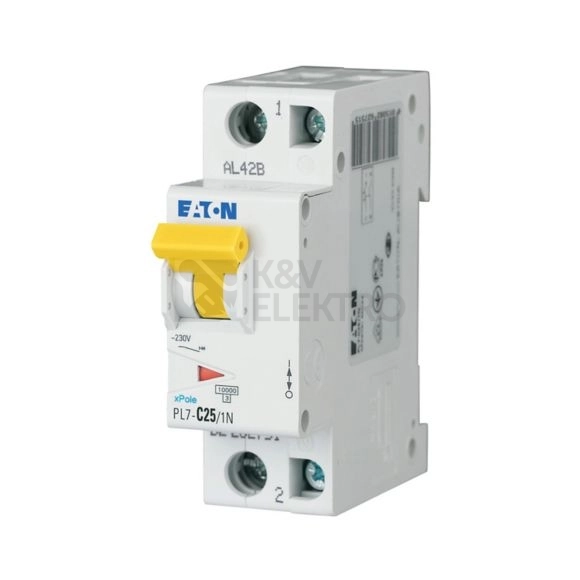 Obrázek produktu Jistič EATON PL7-25/1N/C 25A PL7-C25/1N 262751 0