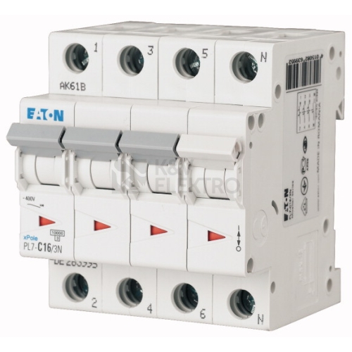 Jistič EATON PL7-6/3N/C 6A PL7-C6/3N 263992