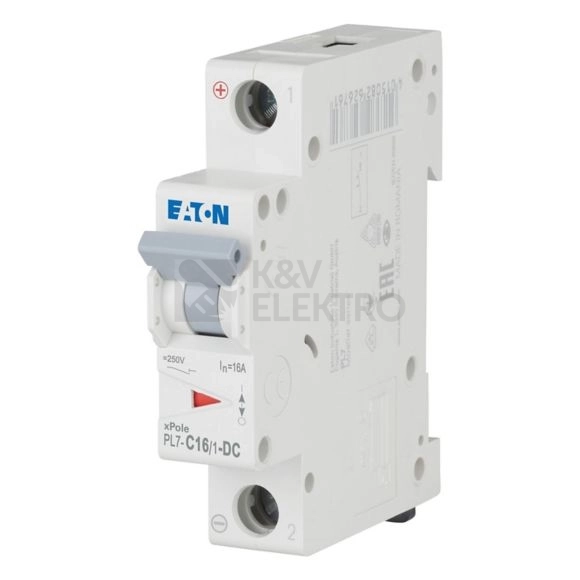 Obrázek produktu Jistič EATON PL7-16/1/C-DC 16A PL7-C16/1-DC 264889 0