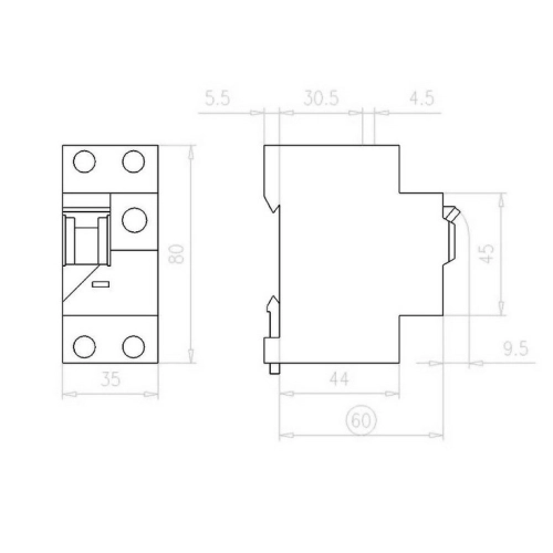 Proudový chránič s jističem EATON PFL6-20/1N/B/003 20A 30mA AC 286432 (obrázek 2)