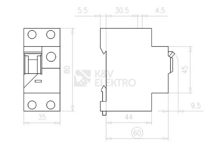 Obrázek produktu Proudový chránič s jističem EATON PFL6-20/1N/B/003 20A 30mA AC 286432 1