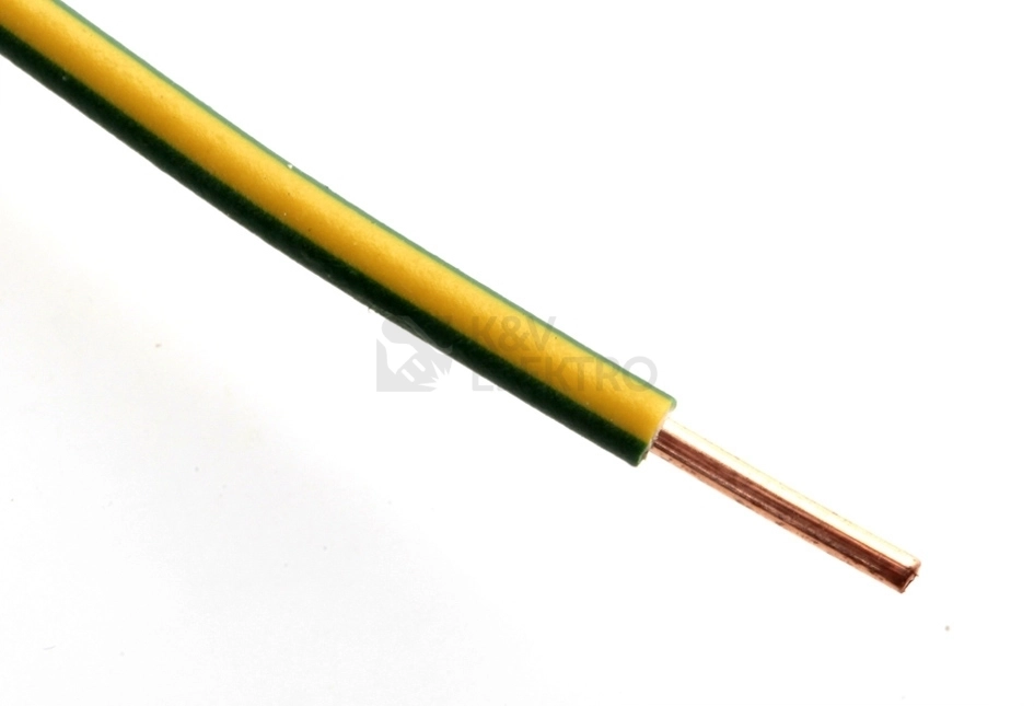 Obrázek produktu Vodič H05V-U 1 žlutozelená (CY 1) (100m) 0