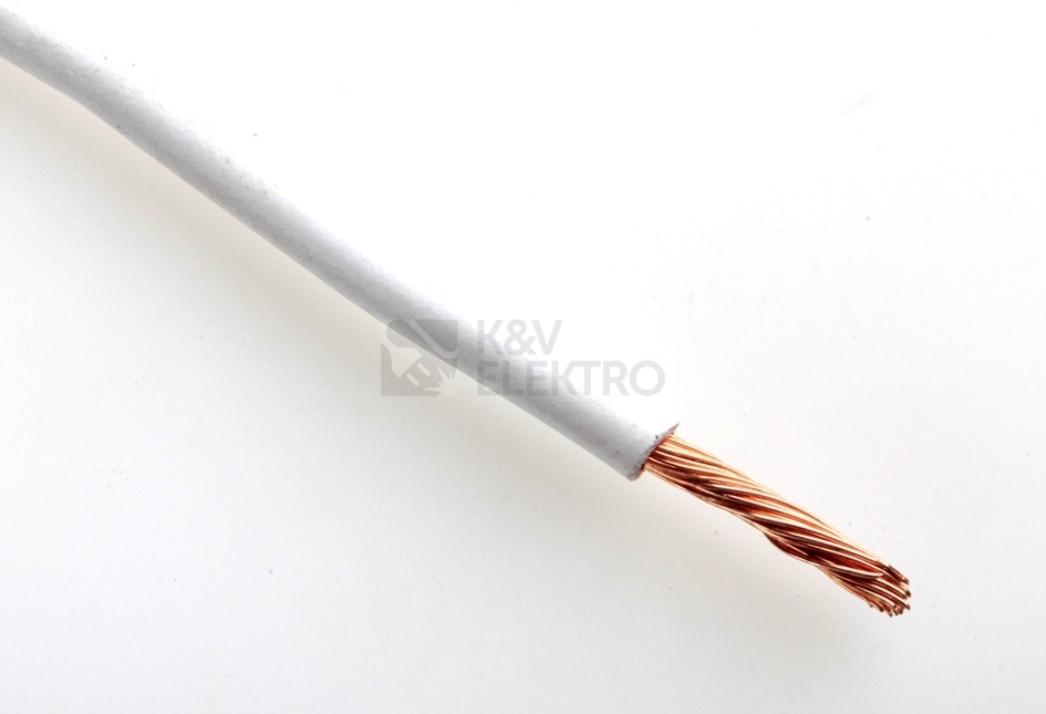Obrázek produktu  Vodič H05V-K 0,75 bílá (CYA 0,75) 0