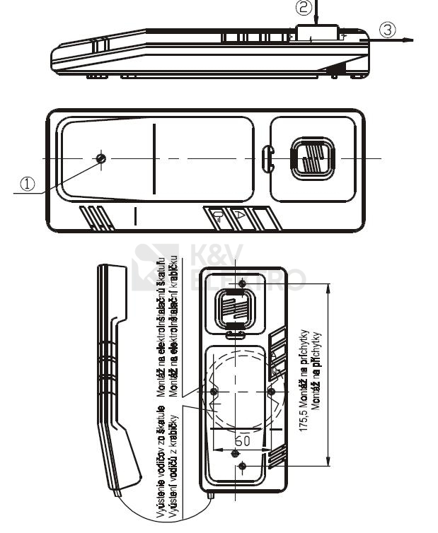 Obrázek produktu Domovní telefon TESLA DT93 bílý 4FP 210 51.201 1