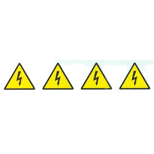 Samolepka trojúhelník malý (4x) (žlutá) 35x135mm