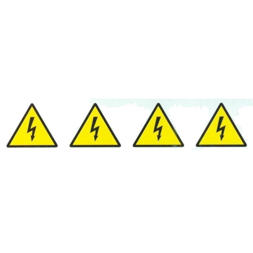 Samolepka trojúhelník malý (4x) (žlutá) 35x135mm