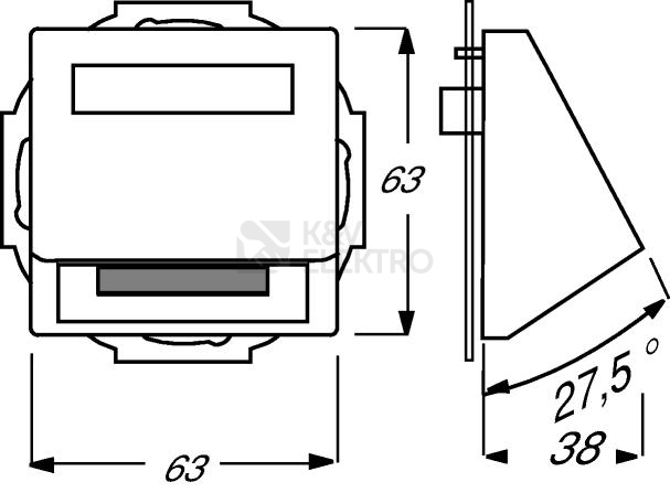 Obrázek produktu ABB kryt datové zásuvky studio bílá 2CKA001724A2761 Future Linear, Solo,Solo Carat, Busch-axcent 1724-0-2761 (1758-84) 1