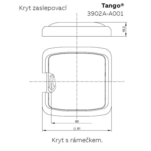 ABB Tango záslepka černá 3902A-A001 N