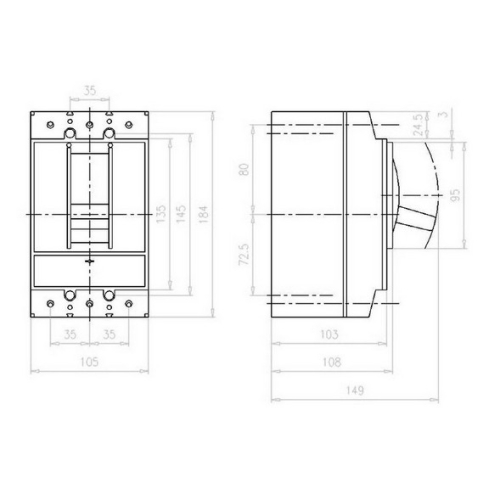 Výkonový vypínač EATON LN2-250-I 250A 112004