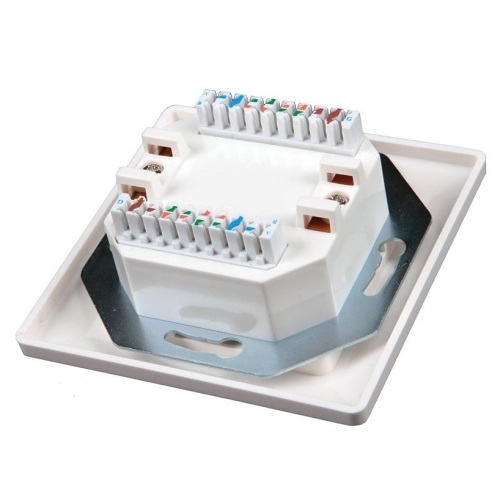 Datová zásuvka 2xRJ45 CAT.5E UTP Solarix SX9-2-5E-UTP-WH