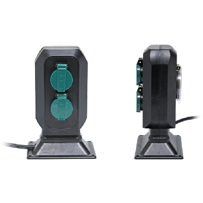 Venkovní zásuvkový sloupek Ecolite UFON 24 XHWS-F06 2x zásuvka + časovač/spínací hodiny 24h IP44