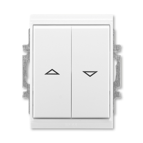 ABB Element,Time žaluziové tlačítko č.1/0+1/0 IP44 bílá/bílá 3558E-A88943 03 s blokováním