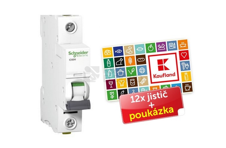 Obrázek produktu Jistič Schneider Electric Acti9 iC60H 1P 16A B balení 12ks + poukázka 100 Kč A9F06116P 0