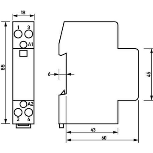 Instalační stykač Doepke HS20-20 20A/230V 2NO 09980402