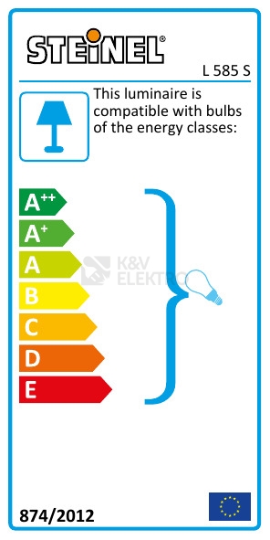 Obrázek produktu Venkovní nástěnné svítidlo Steinel L 585 bílá 005917 1xE27/60W s pohybovým čidlem 1