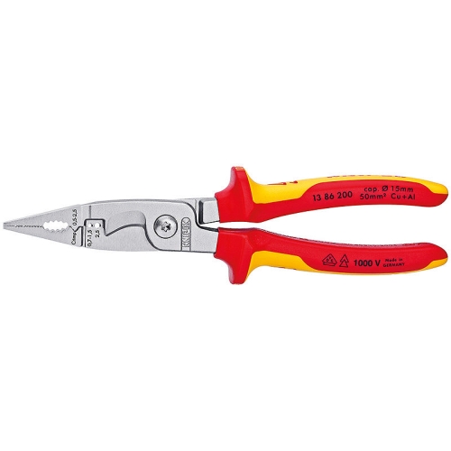 Levně Multikleště Knipex 13 86 200 elektroinstalační 200mm VDE 1000V