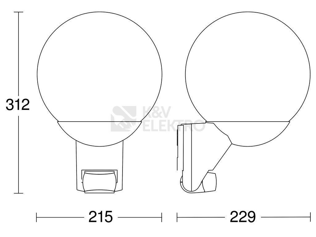 Obrázek produktu Venkovní nástěnné svítidlo Steinel L 585 černá 005535 1xE27/60W s pohybovým čidlem 2