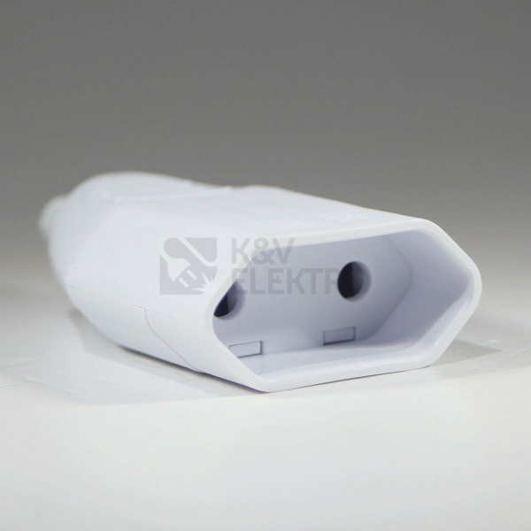Obrázek produktu Zásuvka/spojka plochá 230V BACHMANN 900.005 bílá 1