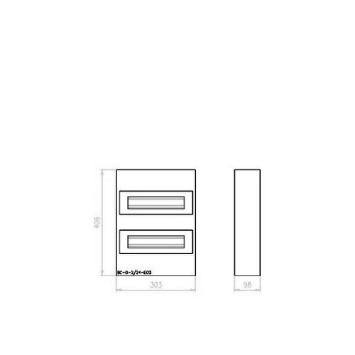 Rozvodnice EATON BC-O-2/24-ECO na omítku průhledné dveře 24M 280349 (obrázek 2)